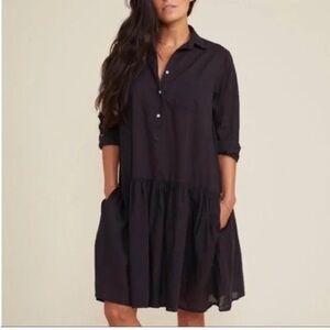 GRAYSON by Frank & Eileen The Changemaker Black Cotton Shirt Dress Size 2 Small
